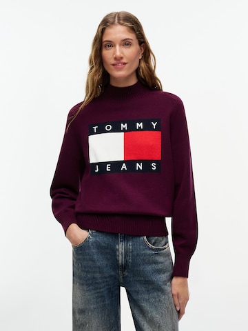 Tommy Jeans Trui in Rood: voorkant