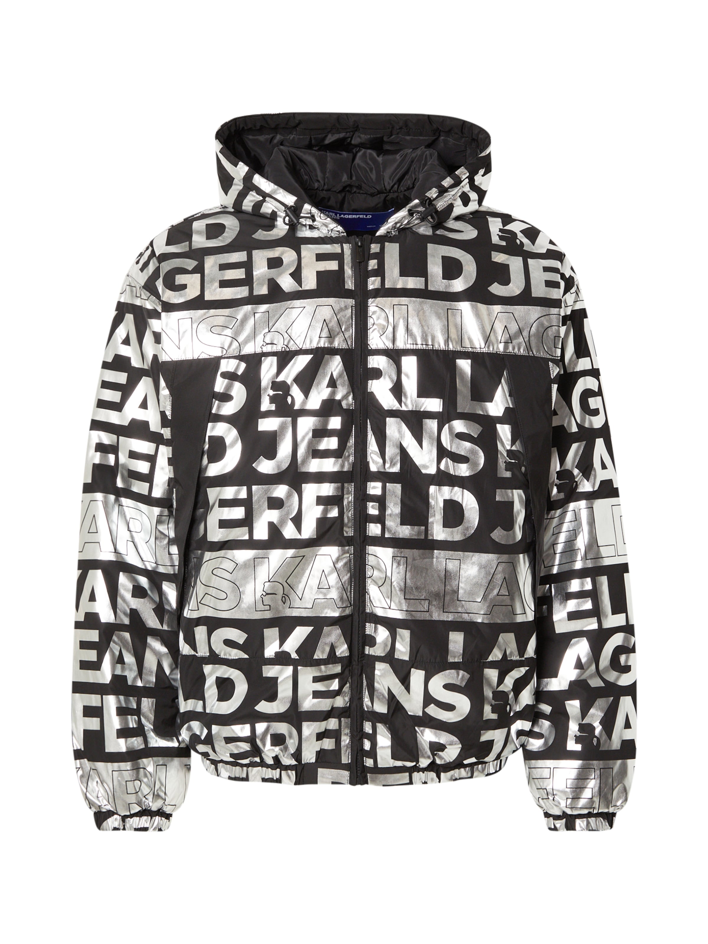 KARL LAGERFELD JEANS Kevad-sügisjope, värv must: eest vaates