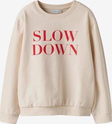 NAME IT Sweatshirt 'NKFNoriana' in White: front