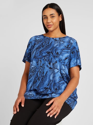 ONLY Carmakoma Blouse 'SNICKA' in Blauw