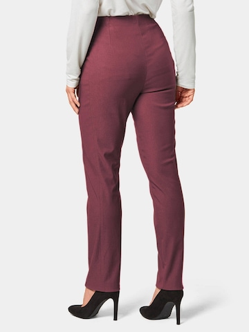 Coupe slim Pantalon 'Louisa' Goldner en rouge