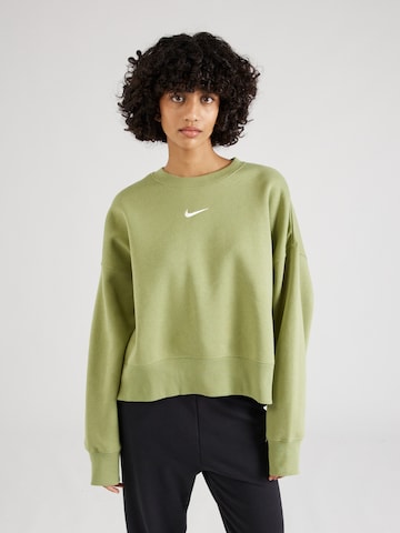 Nike Sportswear Dressipluus 'Phoenix Fleece', värv roheline: eest vaates