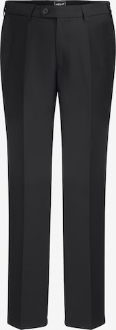 Men Plus Pleated Pants in Black: front