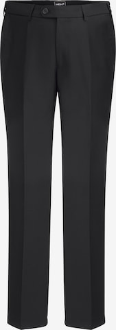 Men Plus Regular Pleated Pants in Black: front