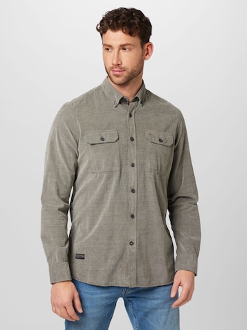 CAMEL ACTIVE Regular fit Button Up Shirt in Grey: front