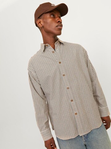 JACK & JONES Regular fit Button Up Shirt 'JPRBLAbradfort' in White