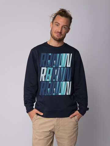 Felpa ' Run, Run, Run ' di Watapparel in blu: frontale
