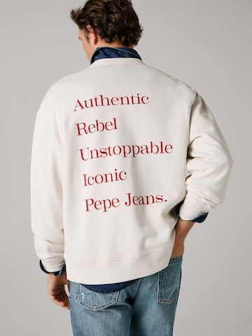 Sweat-shirt 'GARRET' Pepe Jeans en blanc