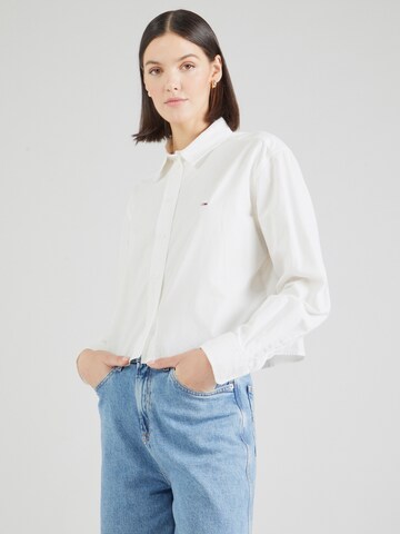 Tommy Jeans Blouse in Wit: voorkant