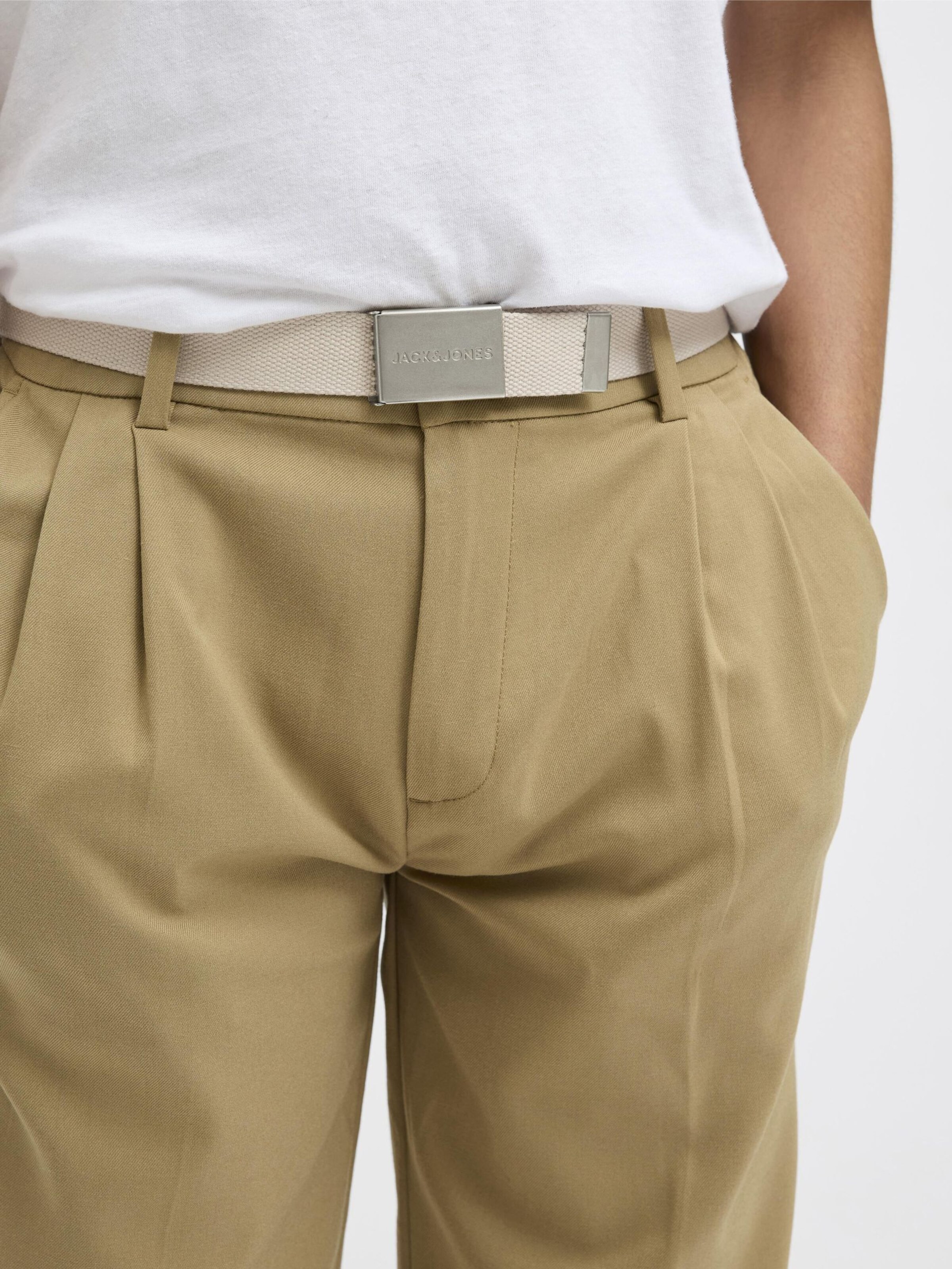 JACK & JONES Gürtel 'JACLondon' in Beige: Vorderseite
