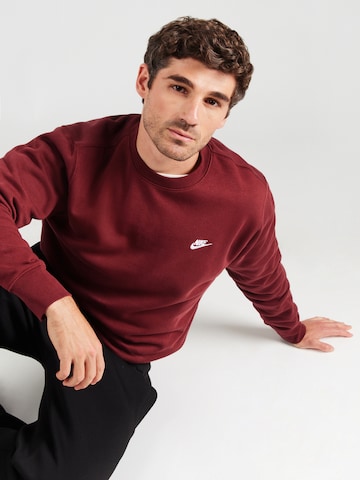 Nike Sportswear Sweatshirt 'CLUB' in Red