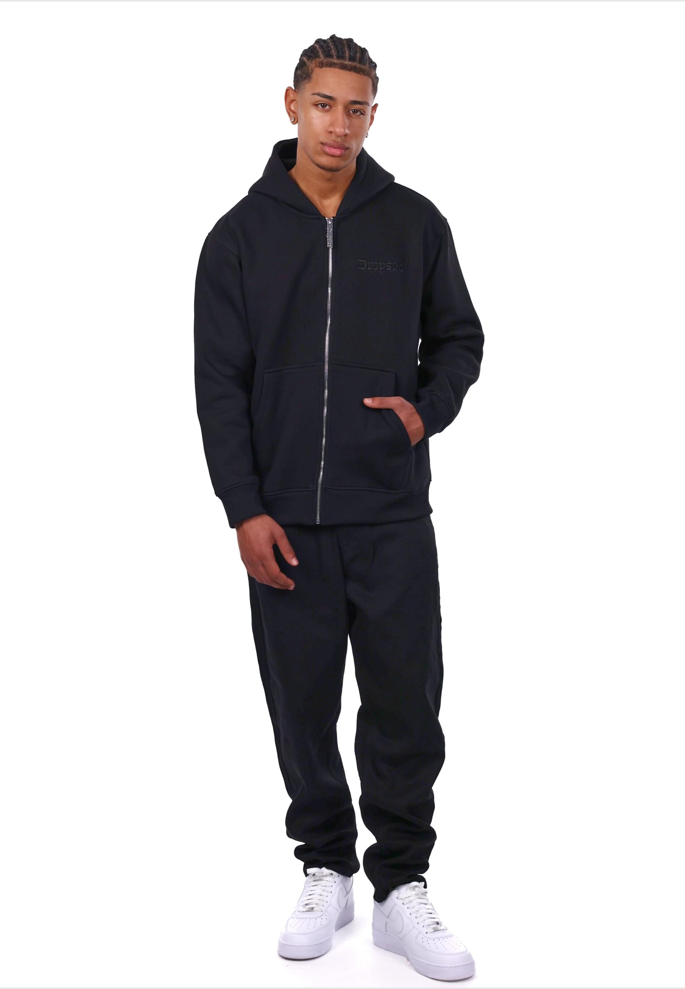 Dropsize Sweatjacke in Schwarz