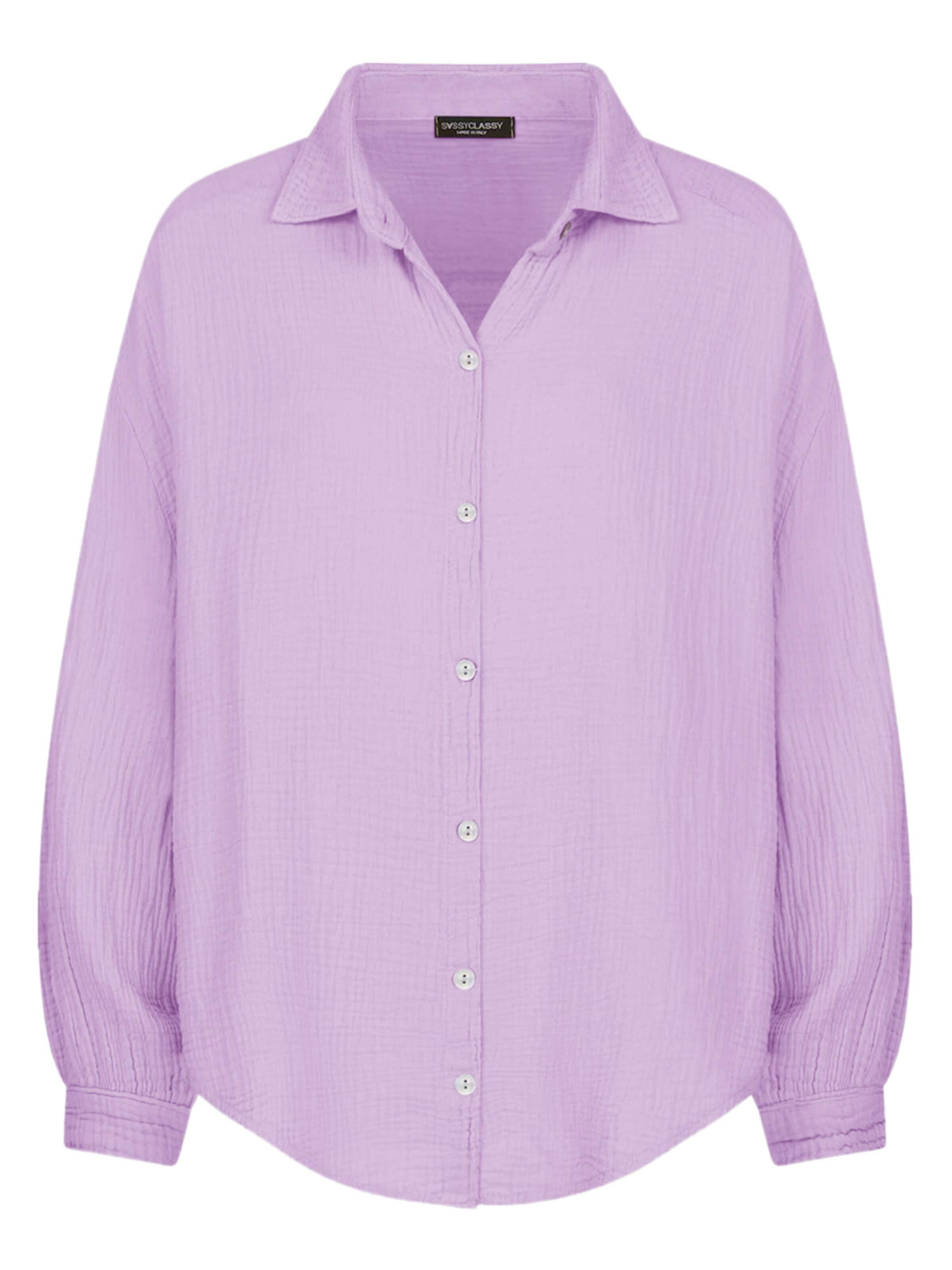 SASSYCLASSY Bluse 'kürzere Variante'‌‌‌‌‌‌‌‌ in Lila: Vorderseite