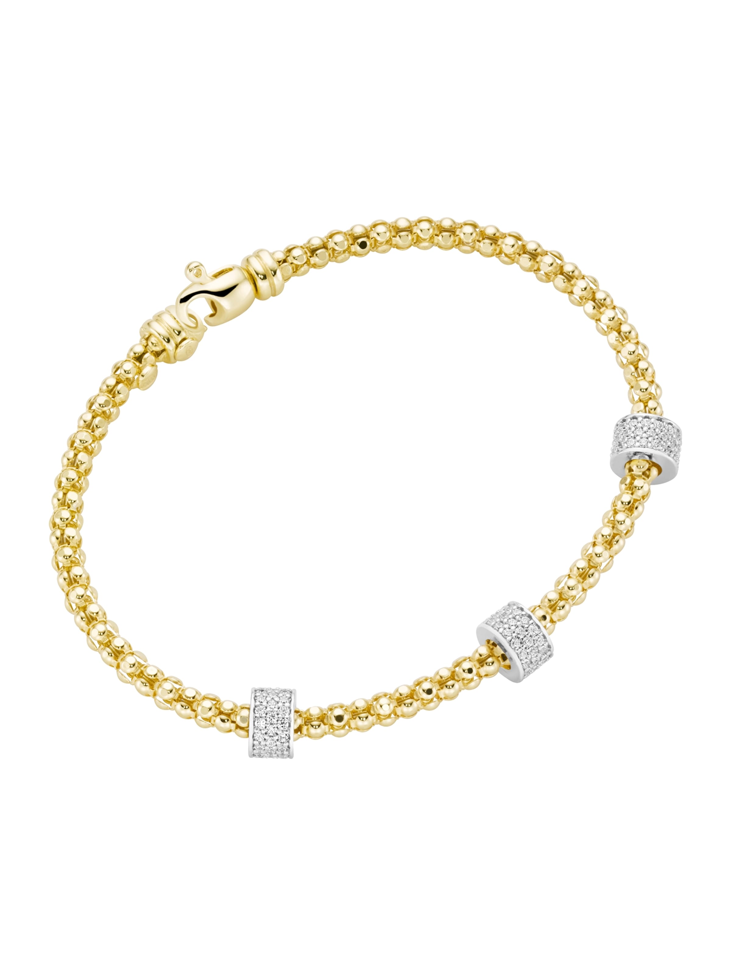 Braccialetto di Smart Jewel in oro: frontale