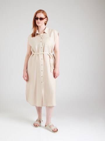 Robe-chemise 'VMCheaven' Vero Moda Curve en beige
