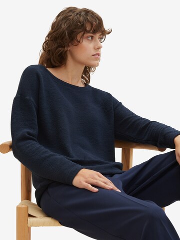 Sweat-shirt TOM TAILOR en bleu