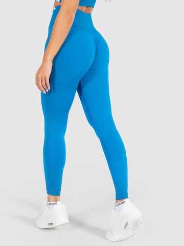 Skinny Pantalon de sport 'Amaze Scrunch' Smilodox en bleu