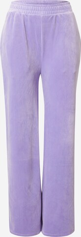 Urban Classics Wide leg Trousers in Purple: front