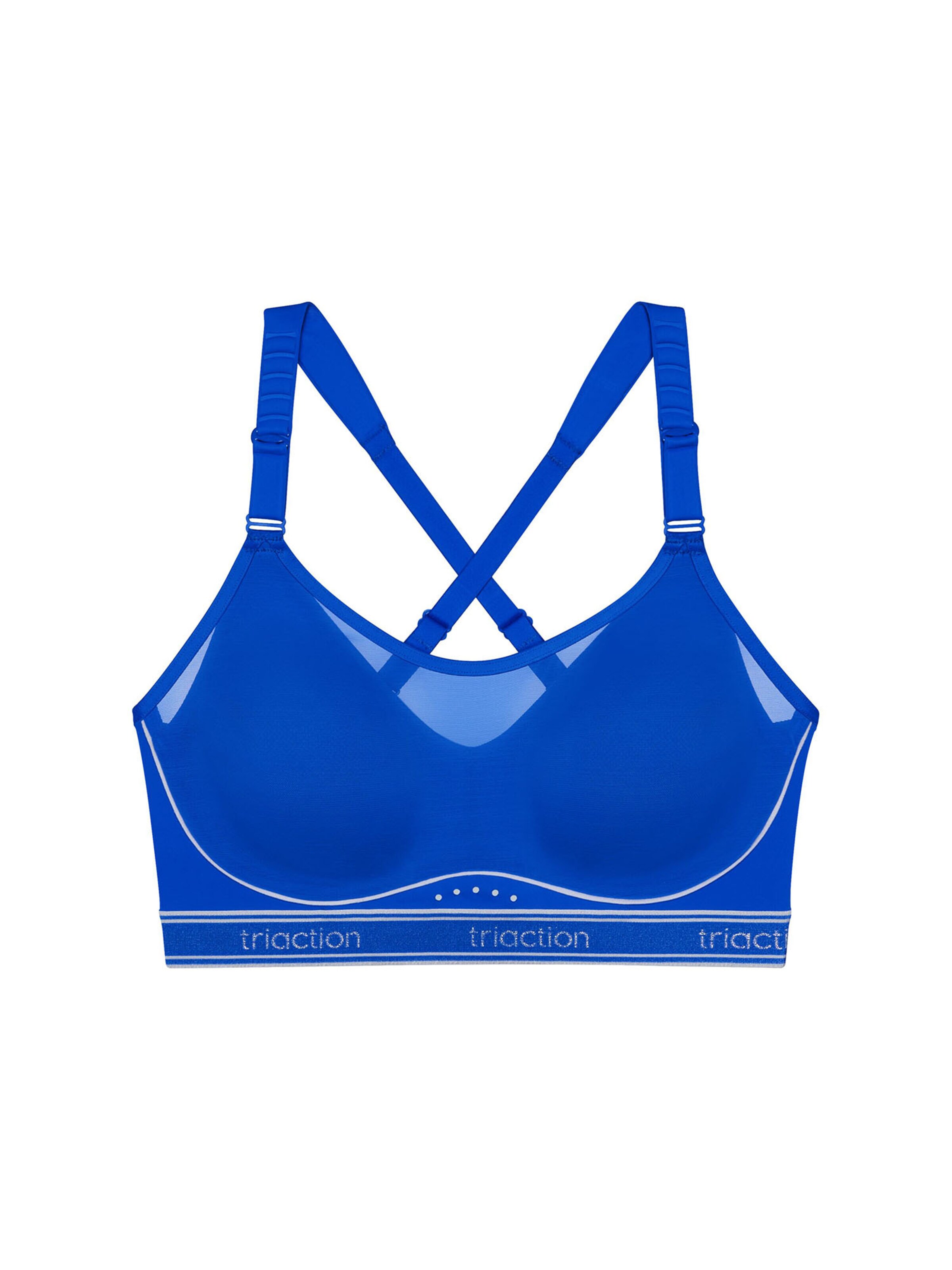 TRIUMPH Bustier Sport bh ' Triaction Cardio Air ' in Blauw