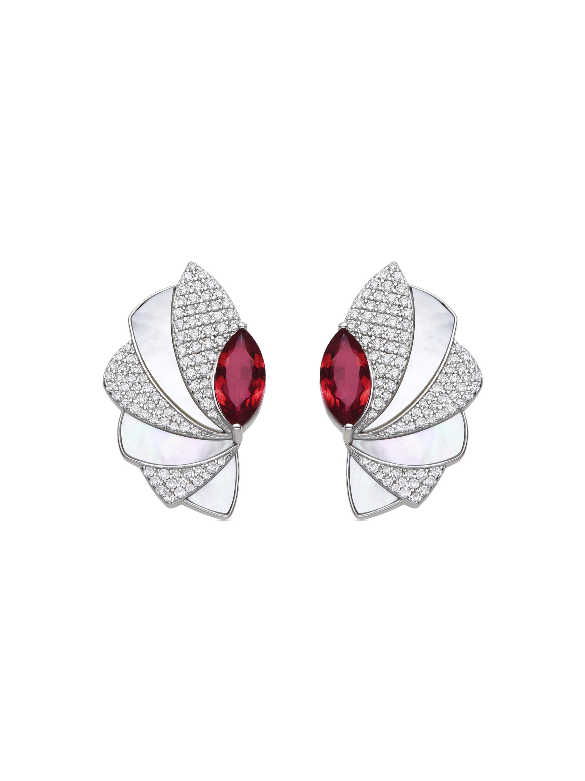 Luxenter Ohrringe 'DYANE' in Rot: Vorderseite