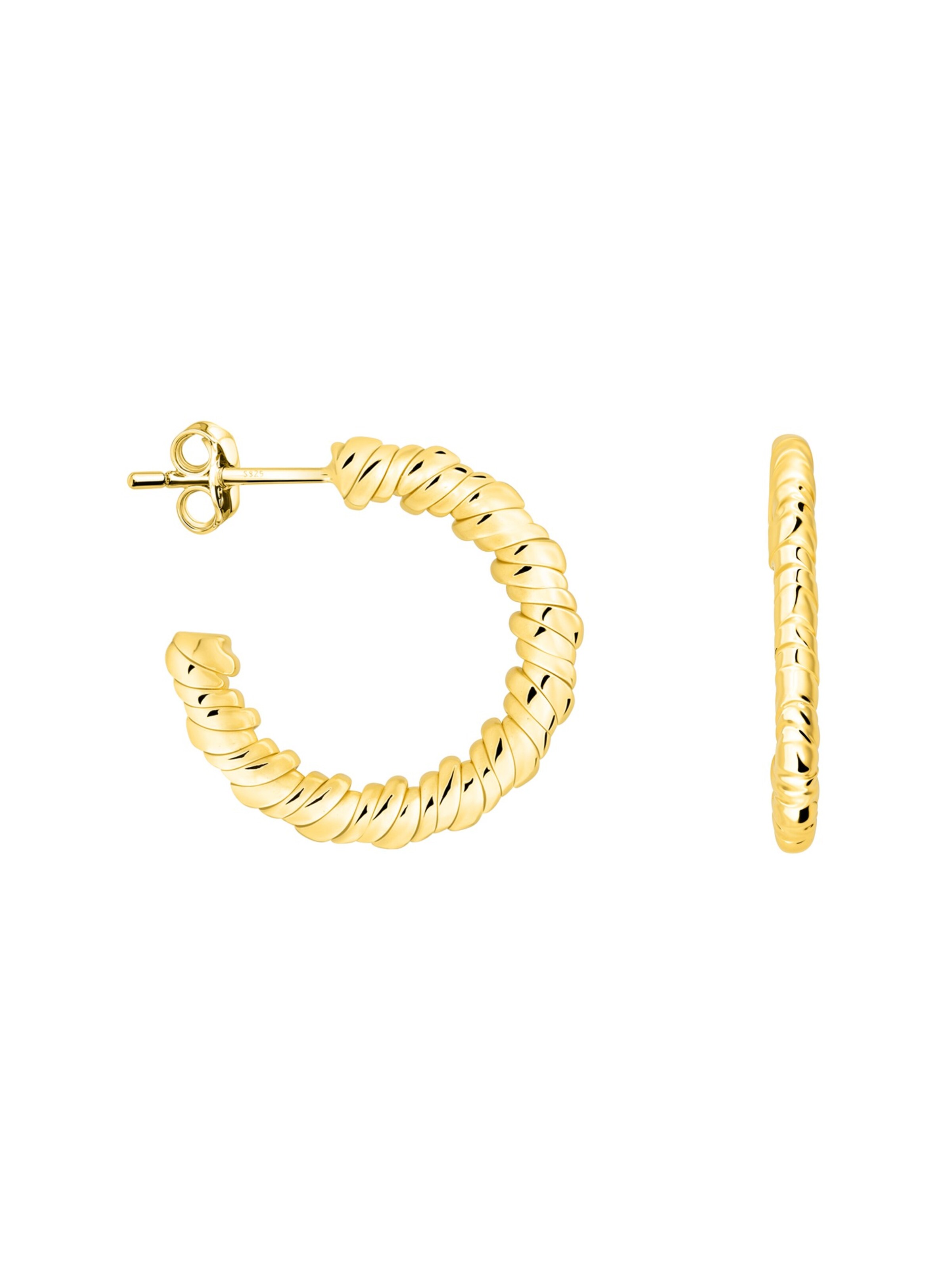 Sofia Milani Ohrringe 'Twisted'‌‌‌‌‌ in Gold: Vorderseite