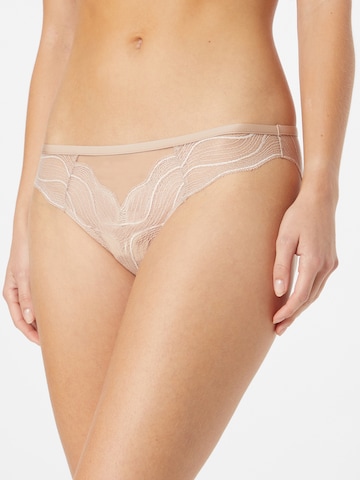 Slip Calvin Klein Underwear en beige : devant