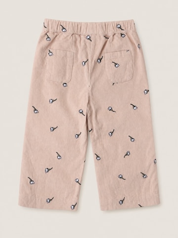 Pantalon 'Rosemary Cordroy – White Flowers Rose' LouieLouie en rose
