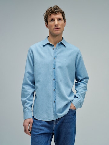 Salsa Jeans Regular fit Button Up Shirt in Blue: front