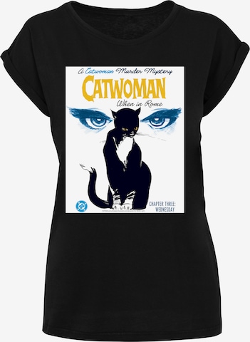 F4NT4STIC Shirt 'DC Comics Batman Catwoman When In Rome' in Schwarz: Vorderseite