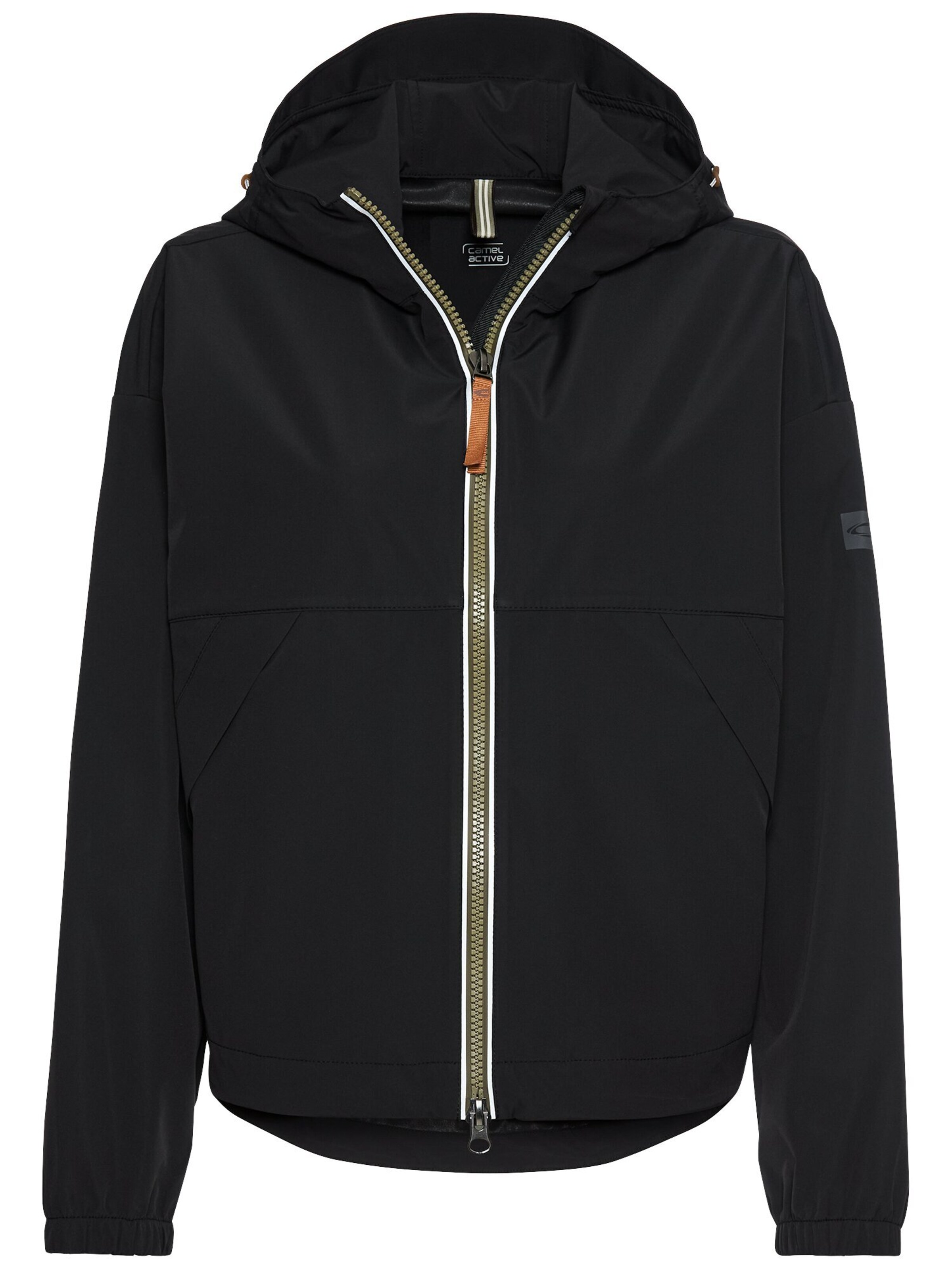 CAMEL ACTIVE Windbreaker aus recyceltem Polyester in Schwarz: Vorderseite