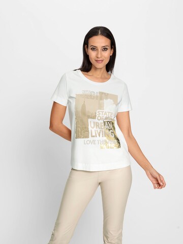 T-shirt heine en beige : devant