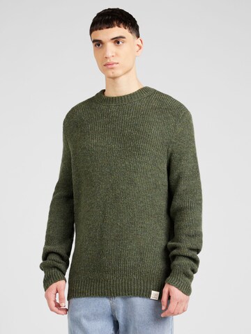 MUSTANG Пуловер 'Emil' в зелено: отпред