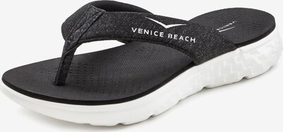 Flip-flops VENICE BEACH pe negru amestecat / alb murdar, Vizualizare produs