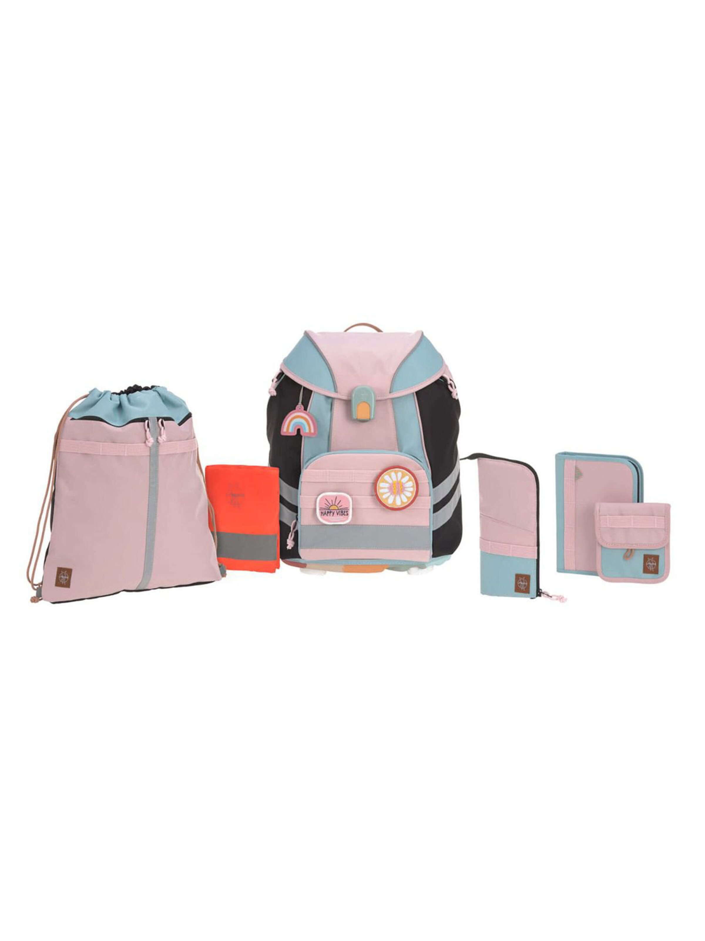 LÄSSIG Backpack 'Flexy Unique' in Pink: front