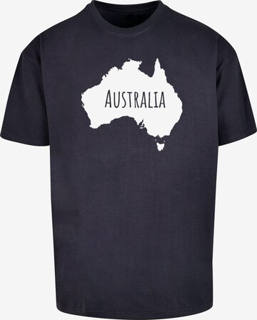 Merchcode Shirt 'Australia X' in Blau: Vorderseite