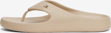 TOMMY HILFIGER T-bar sandals in Beige: front