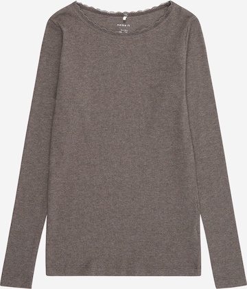 NAME IT Shirt 'NMFKAB' in Brown: front