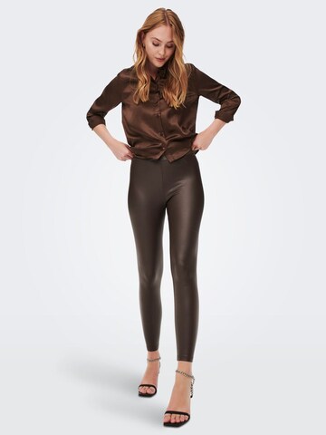 JDY Skinny Leggings 'Stine' in Brown