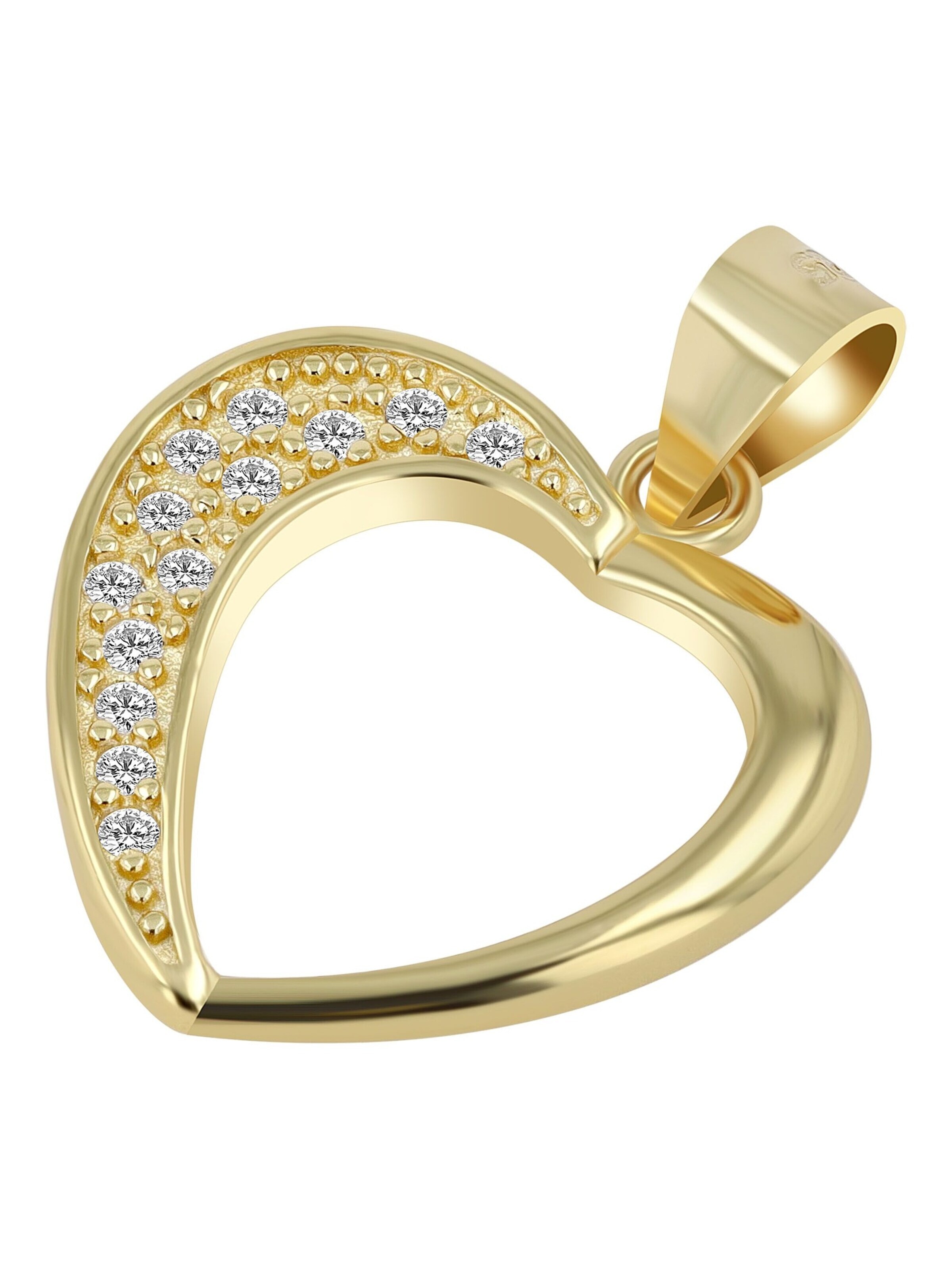 Akzent Pendant '"Malou" aus 925 Sterlingsilber, rhodiniert, langlebig' in Gold: front