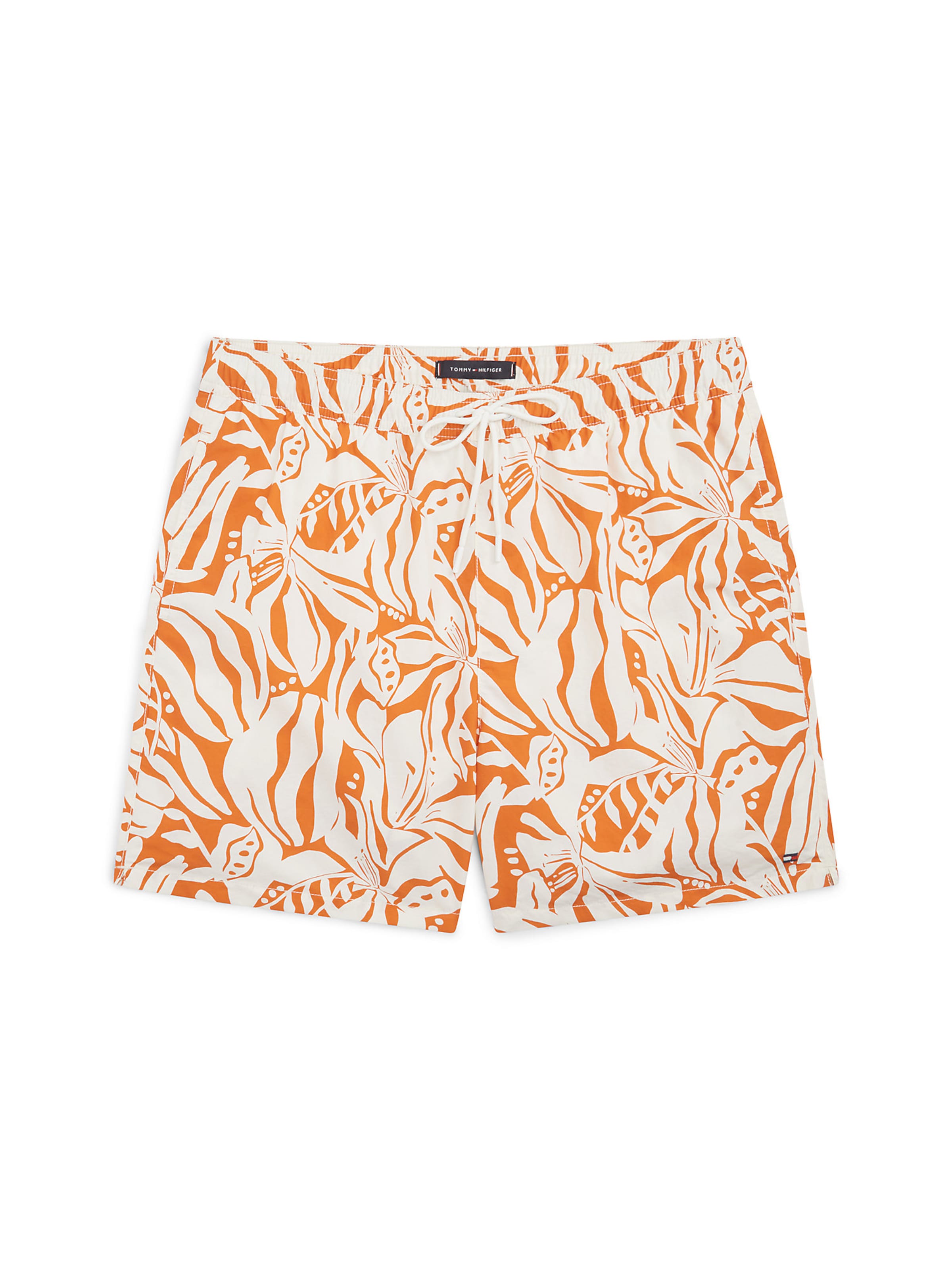 Tommy Hilfiger Underwear Shorts de bain en orange / blanc, Vue avec produit
