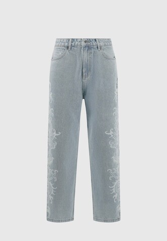 Largi Jeans 'Lasergravur Drachen' de la Ed Hardy pe albastru