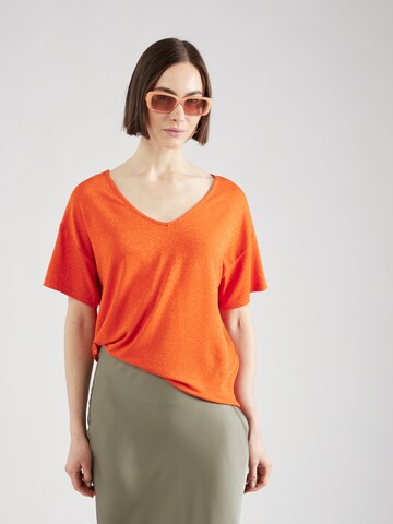 PIECES - Camisa 'BILLO' em laranja: frente