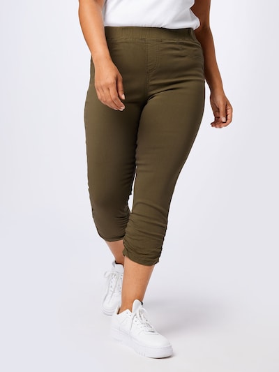 Zizzi Leggings 'JABELONE' in oliv, Modelansicht