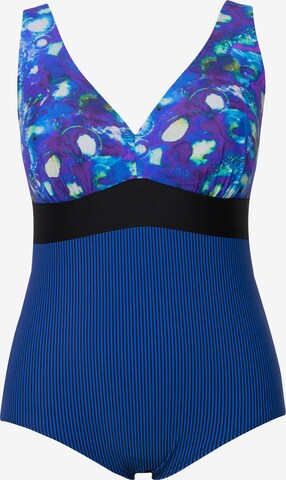 Ulla Popken Swimsuit in Blue: front