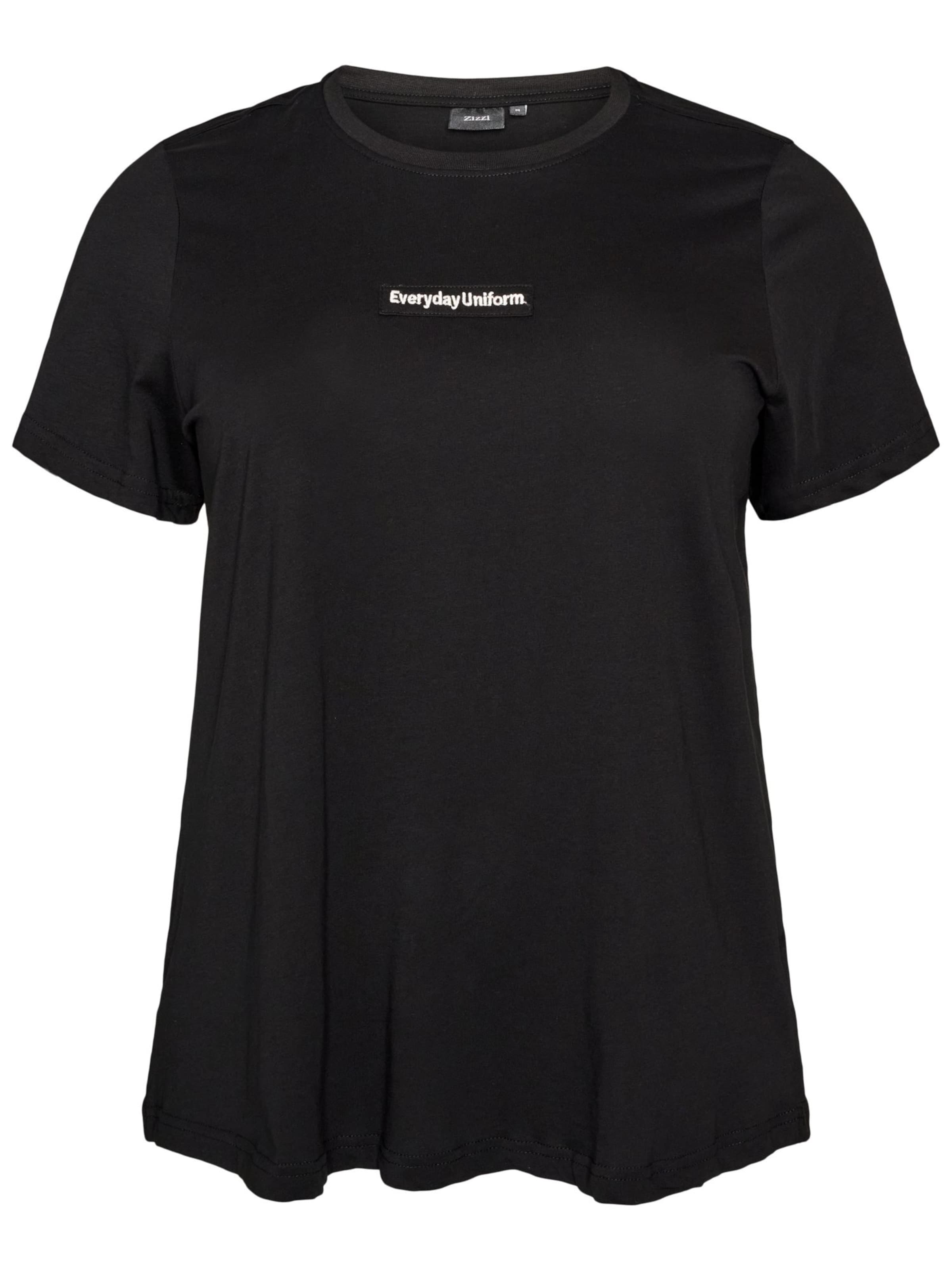 T-shirt 'VLIZ H' Zizzi en noir : devant