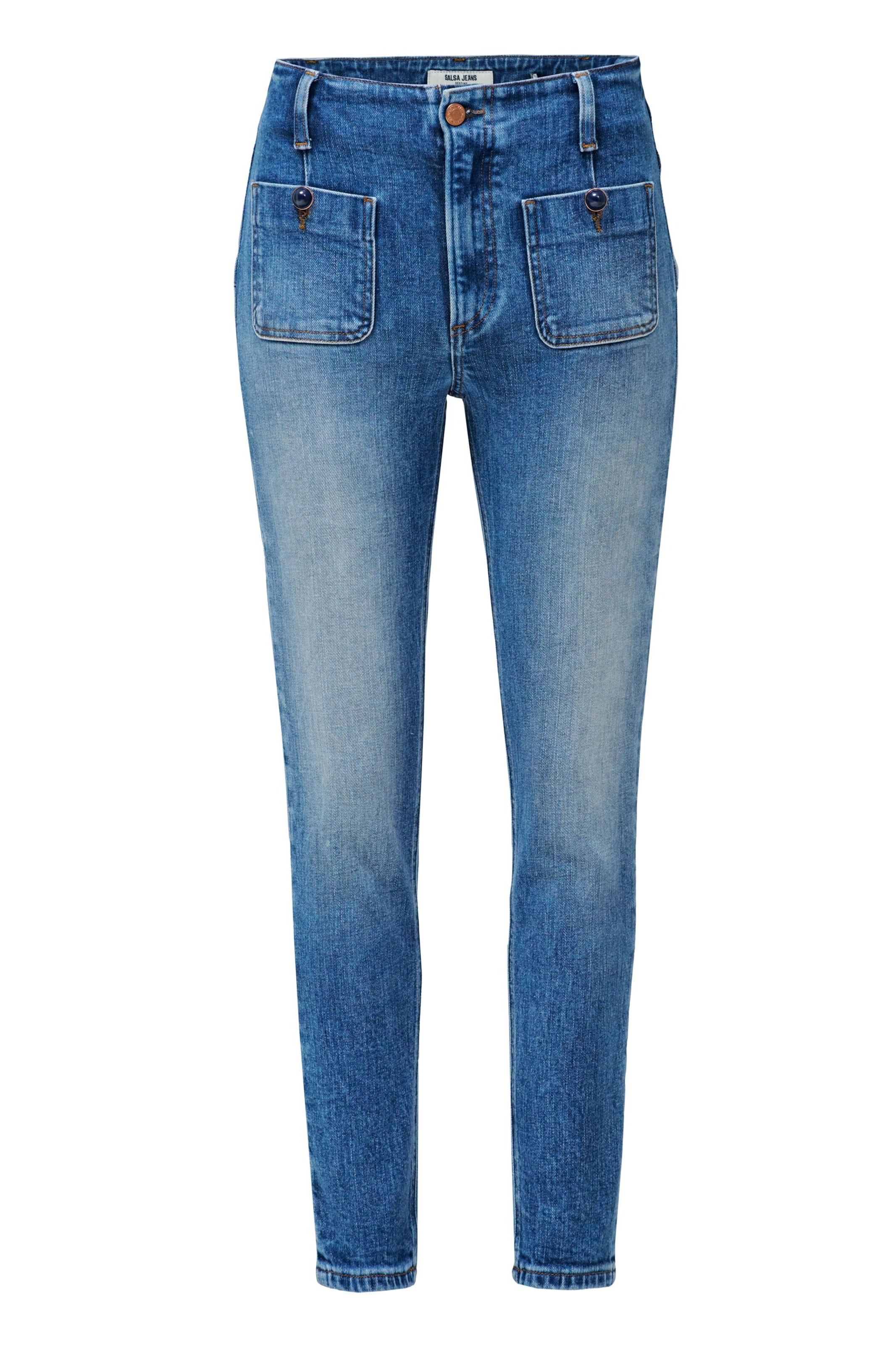 Salsa Jeans Skinny Jeans 'Destiny' in Blauw: voorkant