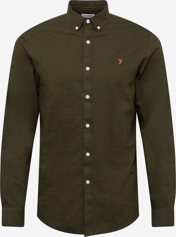 FARAH Button Up Shirt 'BREWER' in Green: front