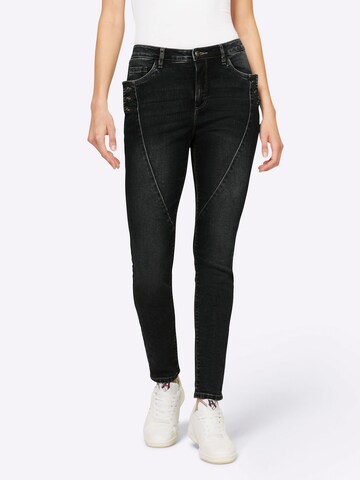 heine Regular Jeans in Zwart: voorkant