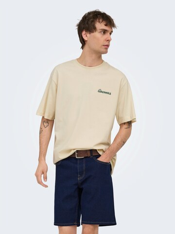 Only & Sons T-Shirt 'ONSCHEF' in Weiß: Vorderseite