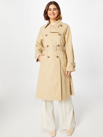 mbym Between-seasons coat 'Sage' in Beige: front